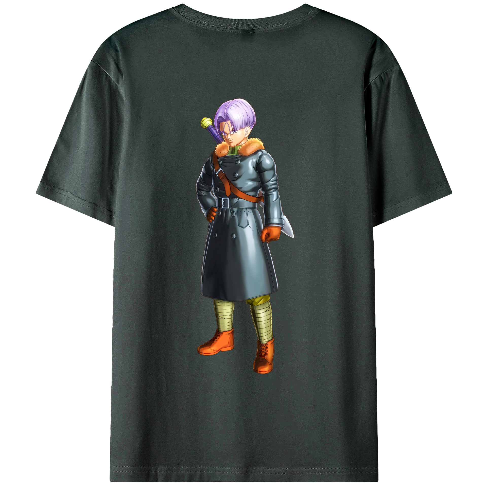 （画像用） ドラゴンボール トランクス（Torankusu）DRAGON BALL Trunks 綿100％ メンズ半袖Tシャツ（バックプリント） 通気性